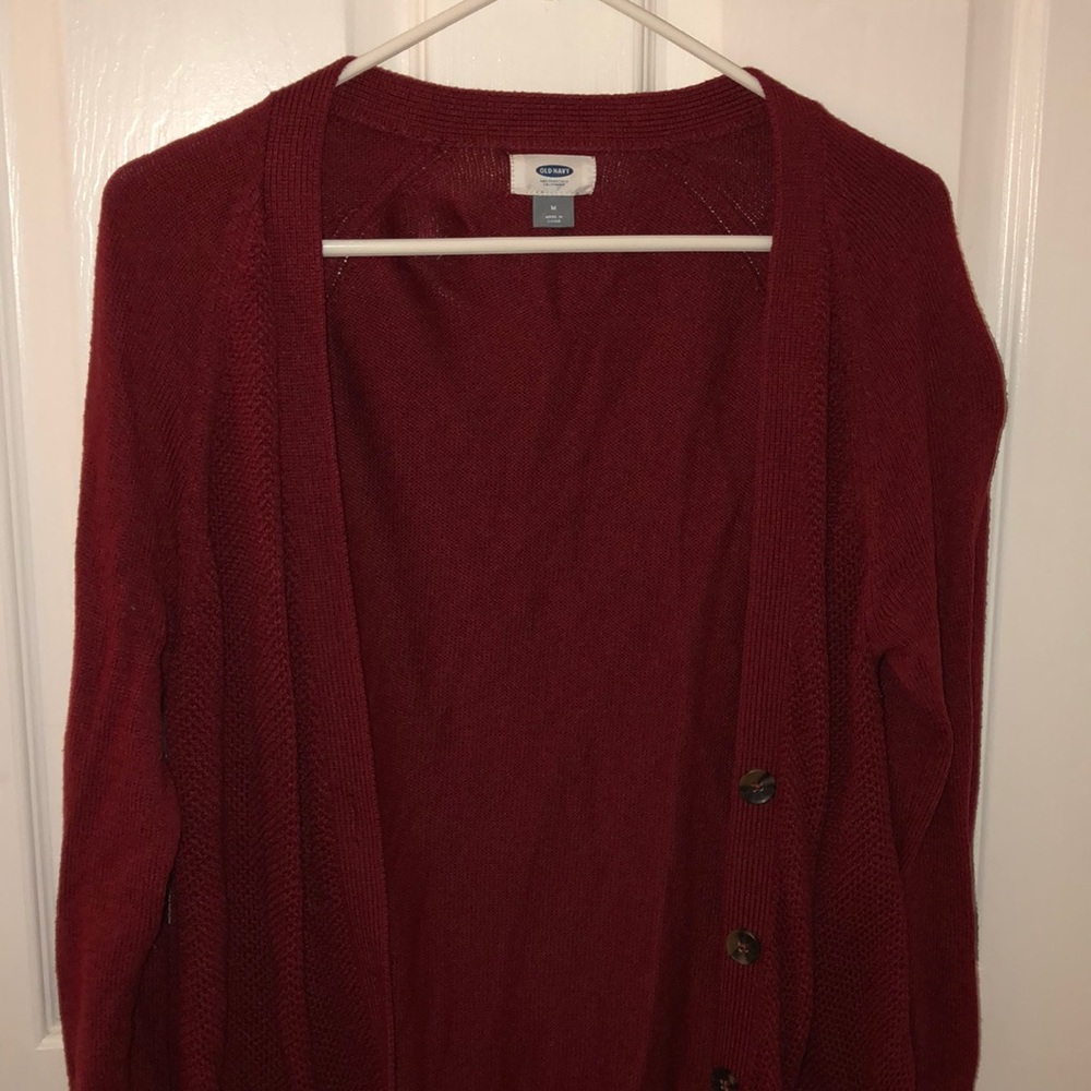 pretty red cardigan